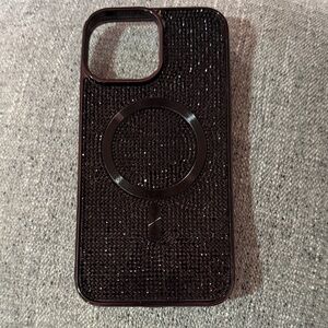 Elegant Black Sparkly Phone Case (iPhone 13 Pro Max)